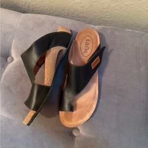 Taos Footwear Black Slide Sandals